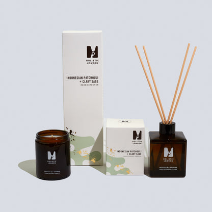 INDONESIAN PATCHOULI + CLARY SAGE REED DIFFUSER